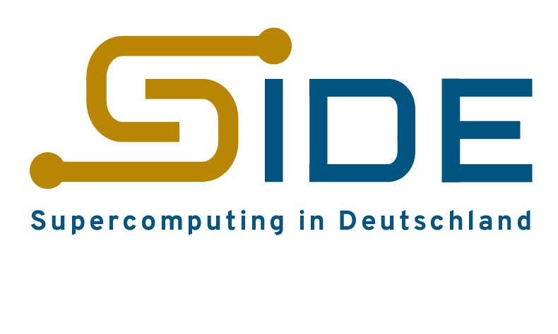 SIDE Logo (farbig, mit Text "Supercomputing in Deutschland" darunter)
