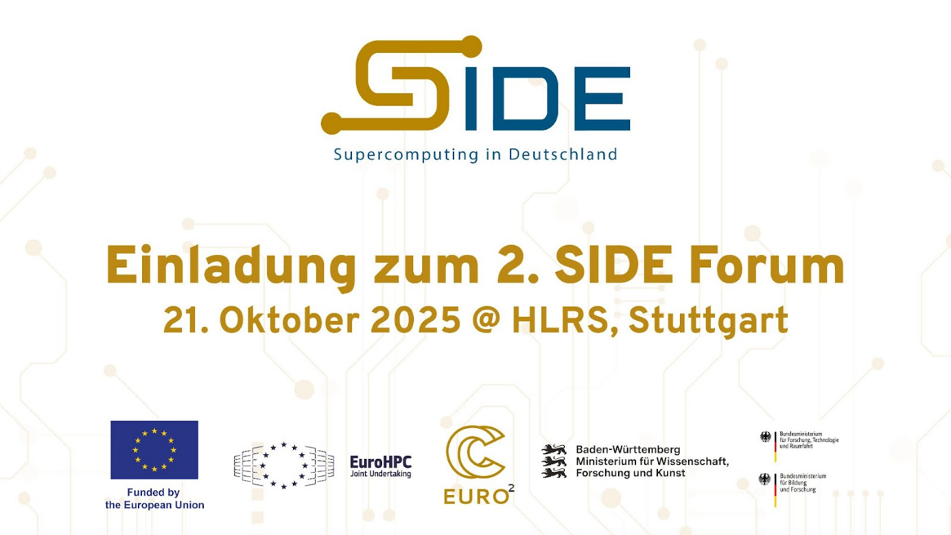 Einladung zum 2. SIDE Forum am 21. Oktober 2025 @ HLRS Stuttgart